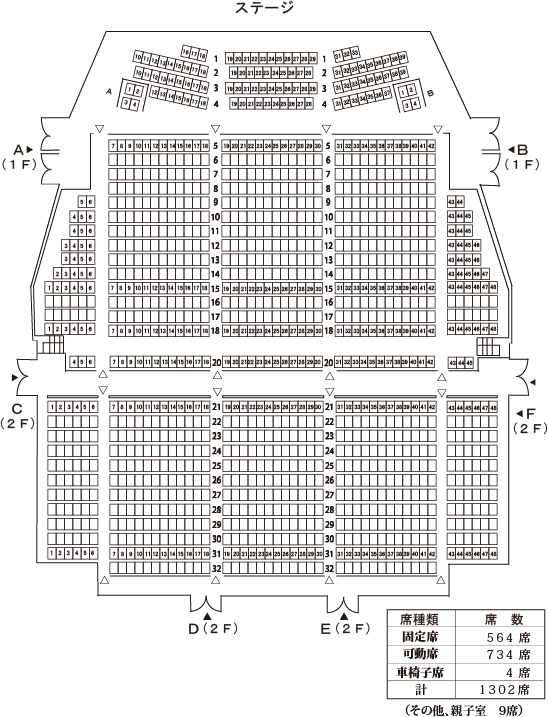 大ホール座席表