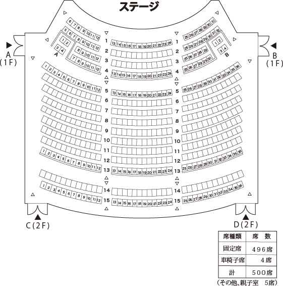 小ホール座席表